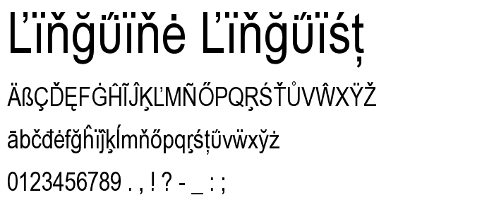 Linguine Linguist font